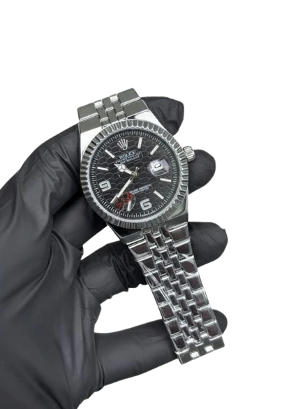 Rolex Watch 2025 Edition - Silver With Black Dial