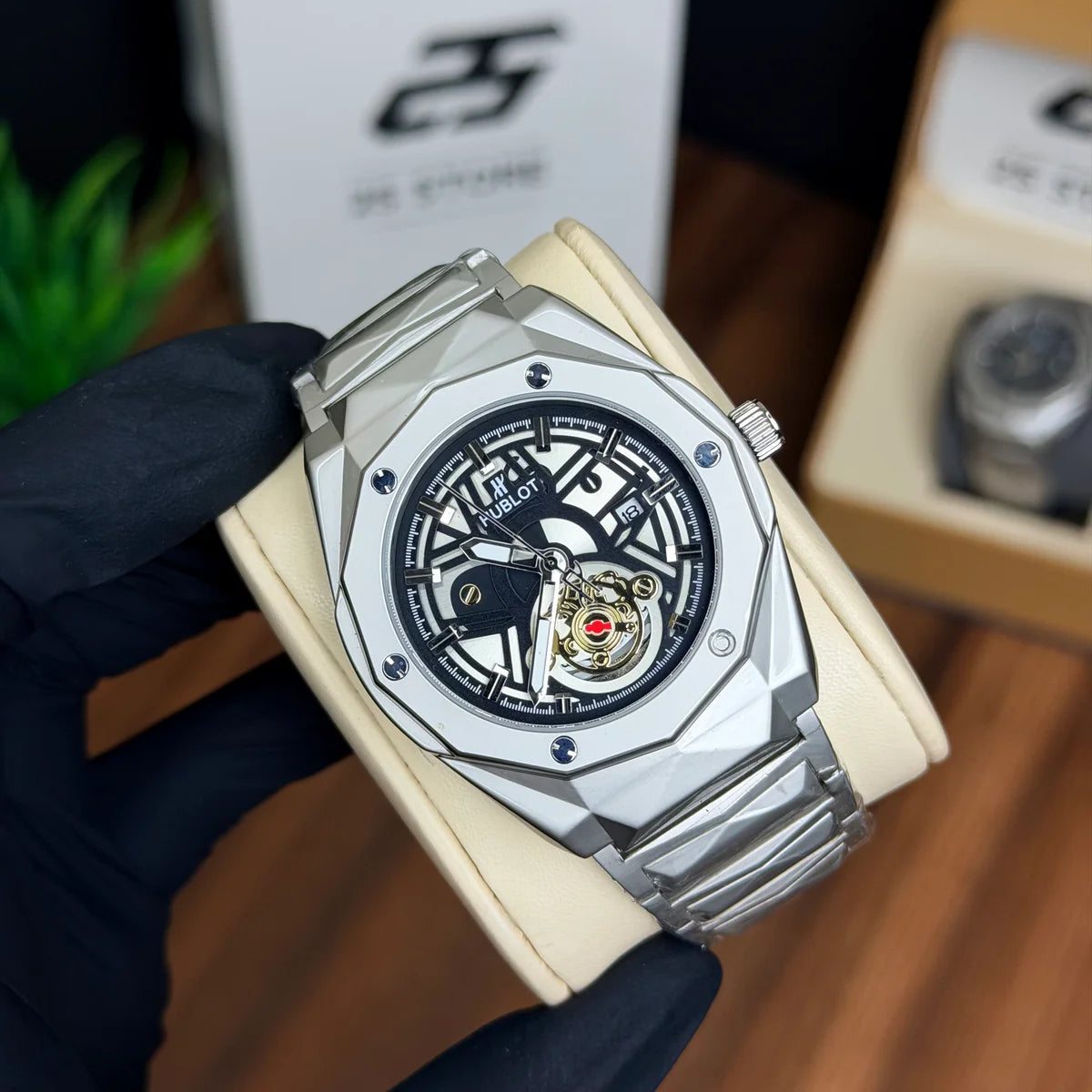 Hublot Diamond Cut Semi Auto