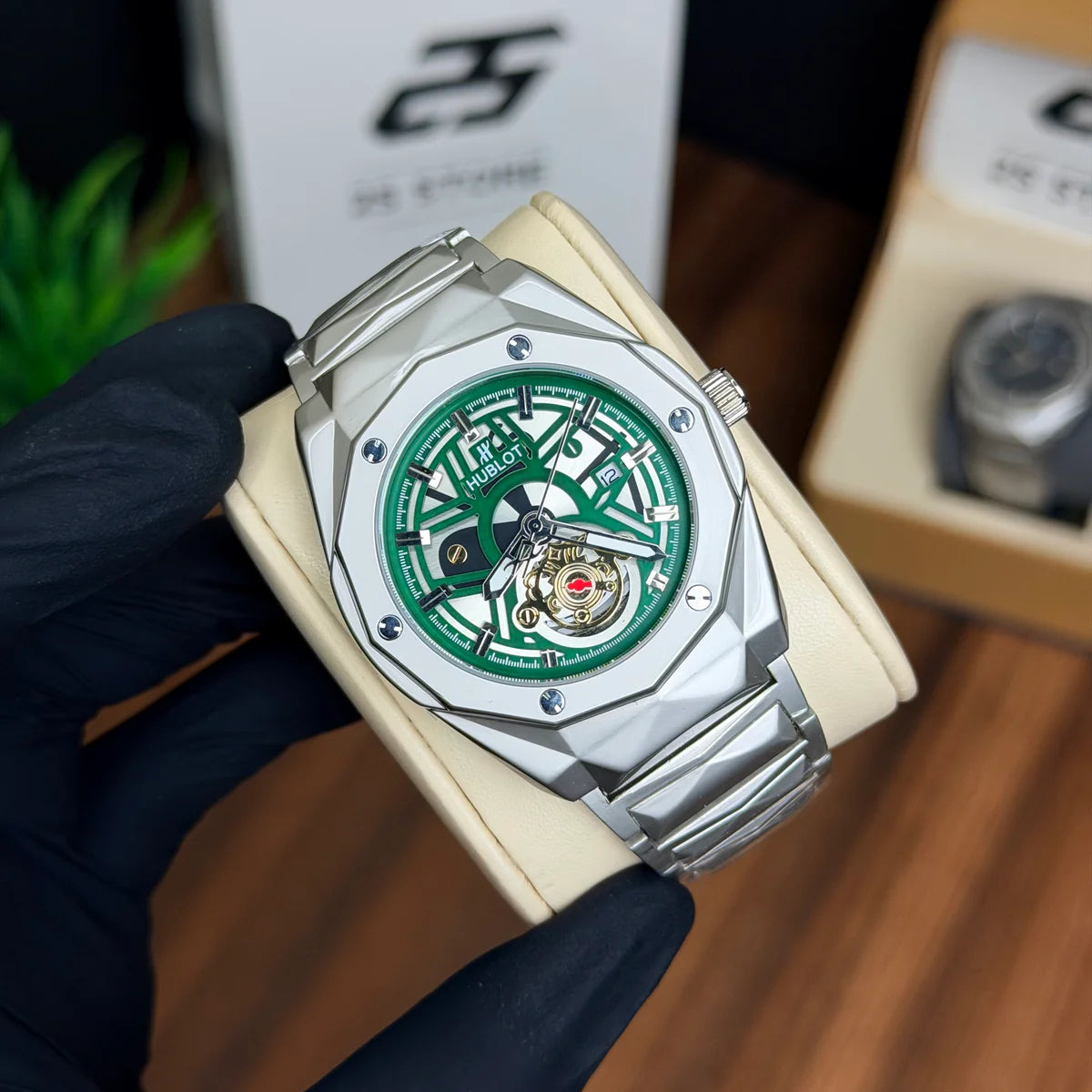 Hublot Diamond Cut Semi Auto