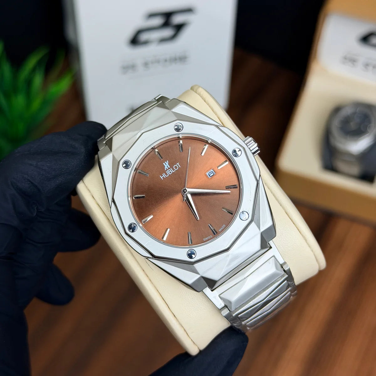 Hublot Diamond Cut Semi Auto