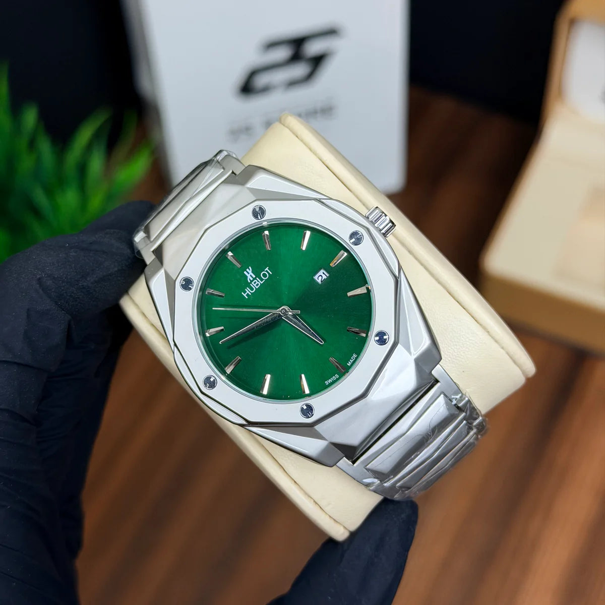 Hublot Diamond Cut Semi Auto