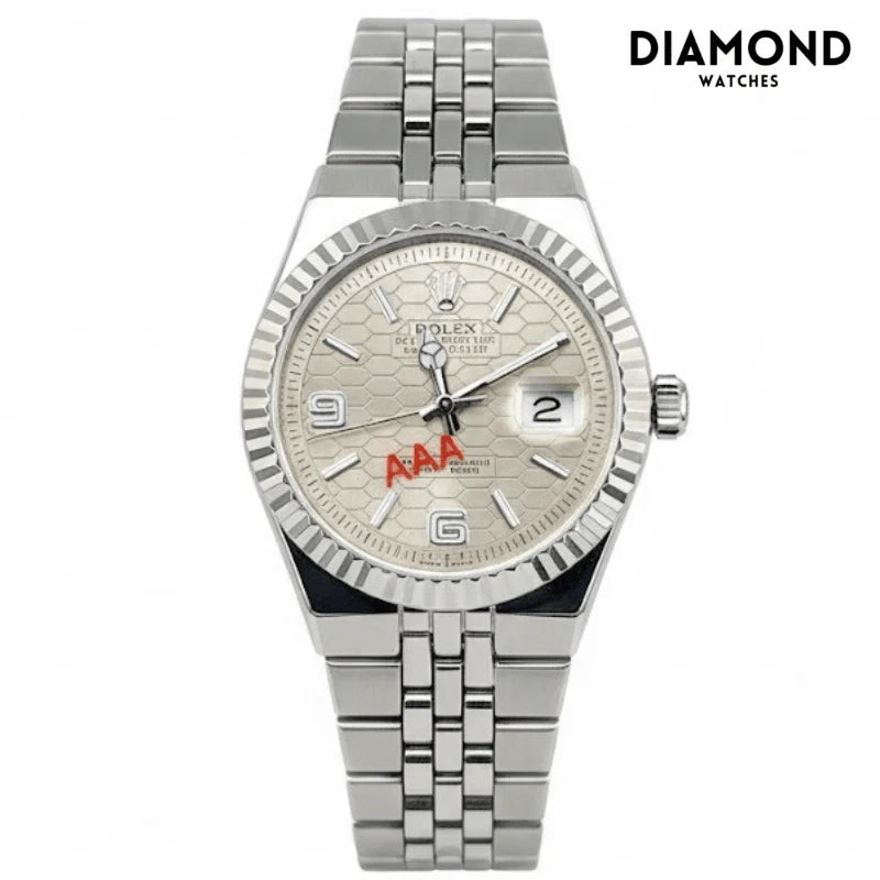 Rolex Watch 2025 Edition - Silver With Black Dial
