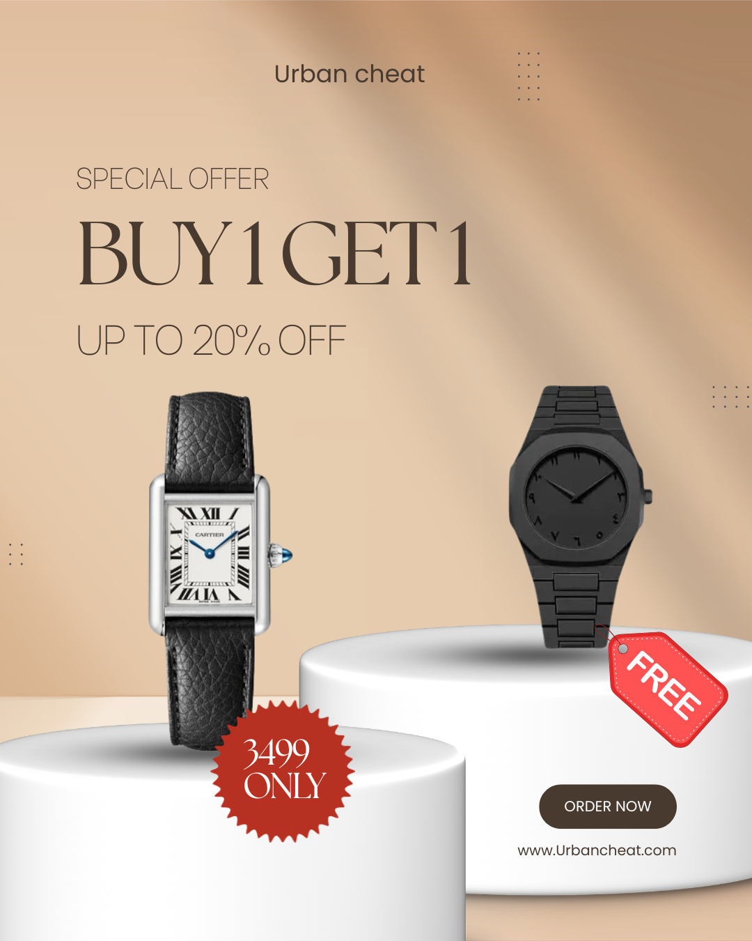 Cartier Tank + Black Aura Watch