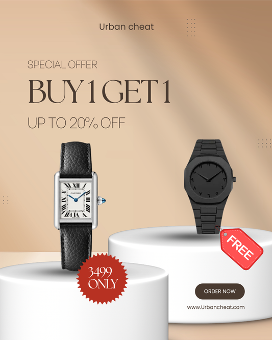 Cartier Tank + Black Aura Watch