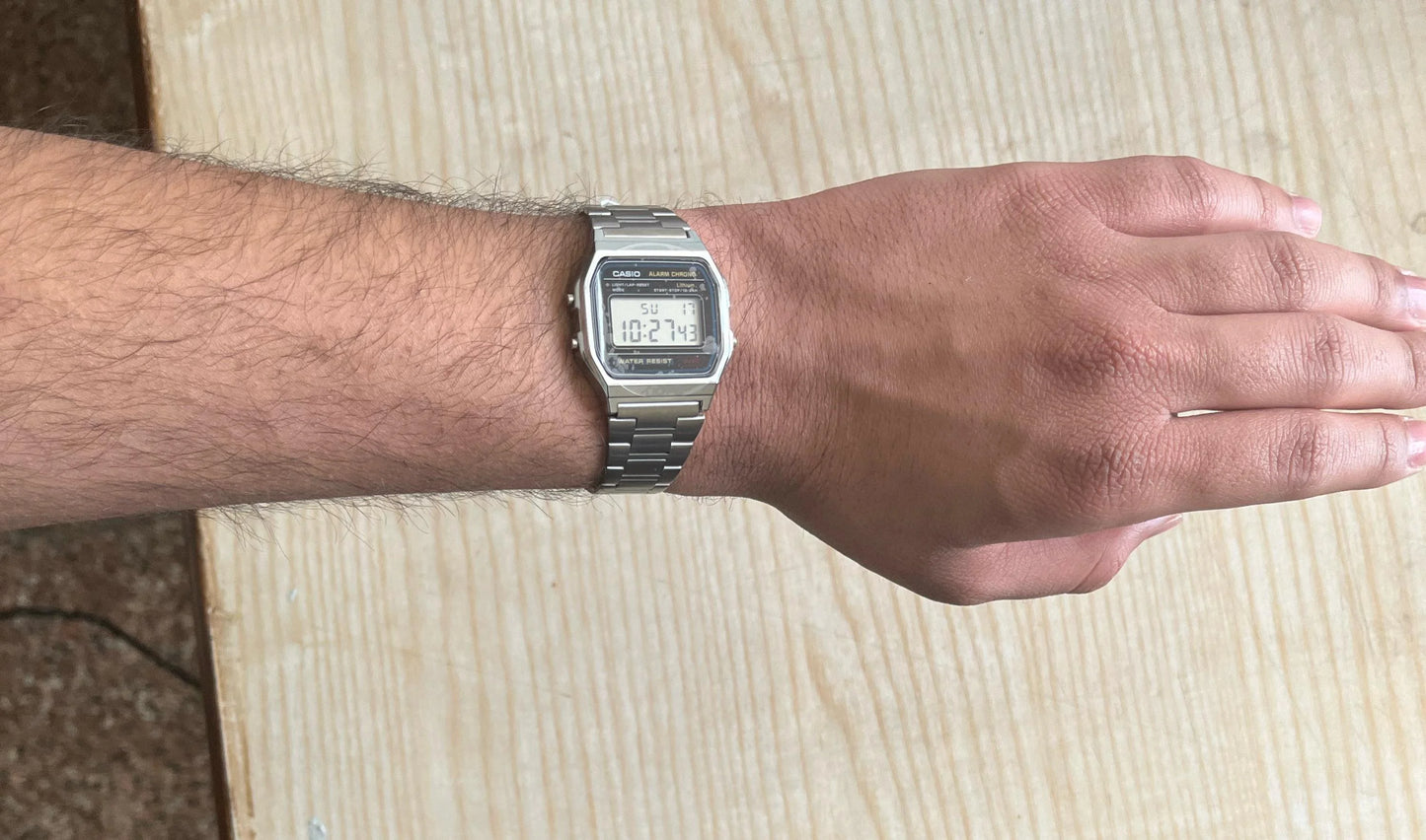 Vintage Casio A158 Watch Golden & White